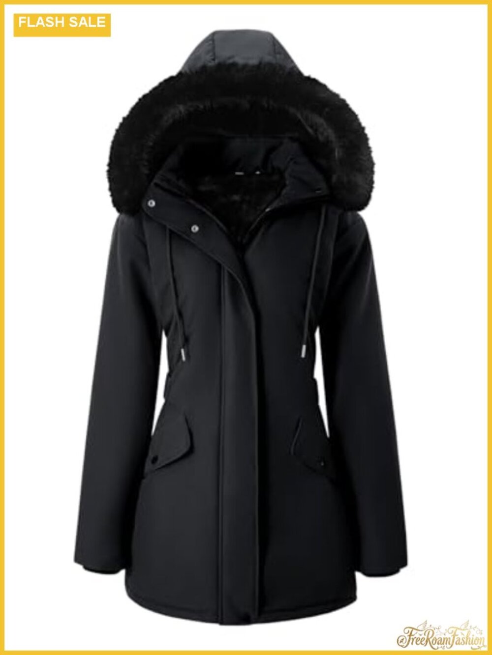 Womens Long Puffer Coat Thicken Warm Fleece Lined Jacket
